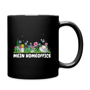 Mein Home Office Gartenarbeit Garten Geschenk - Tasse einfarbig - Schwarz - Rechts