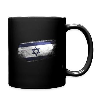 Israel Sayings Flag Gift Idea - Full Colour Mug - black - Right