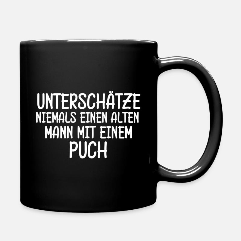 Alter Man Puch Moped Roller Osten Opa Geburtstag - Tasse einfarbig - Schwarz