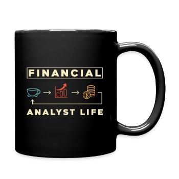Finanzanalyst Leben Finanzberater Lustig - Tasse einfarbig - Schwarz - Rechts