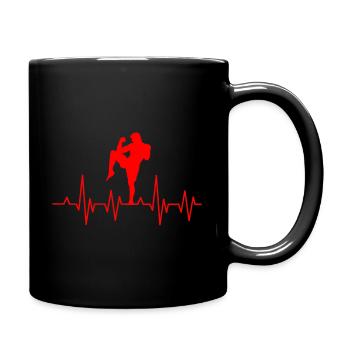 Thai Boxing Martial Arts MMA Kickboxer Muay Thai - Full Colour Mug - black - Right
