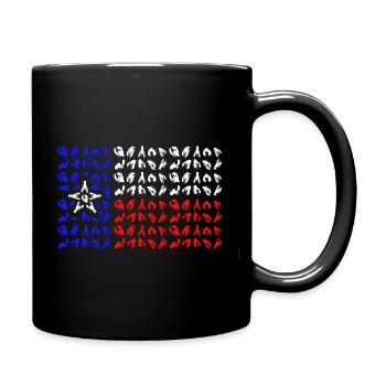 Flusskrebse Texas Flagge Meeresfrüchte Krabben - Tasse einfarbig - Schwarz - Rechts
