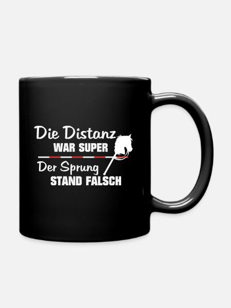 Hobby Horse Pferd Springreiten - Tasse einfarbig - Schwarz