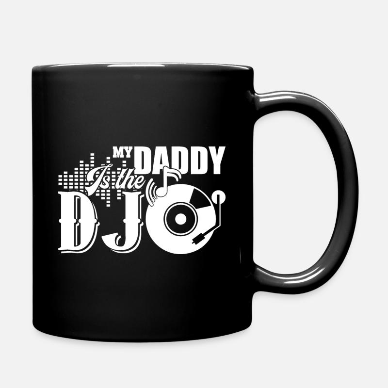 Mein Papa ist der DJ - Tasse einfarbig - Schwarz
