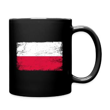 Polen Flagge polnische Fahne für Patrioten - Tasse einfarbig - Schwarz - Rechts