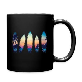 Surf vintage plage classique Hawaii Surf surf - Mug uni - noir - Droite