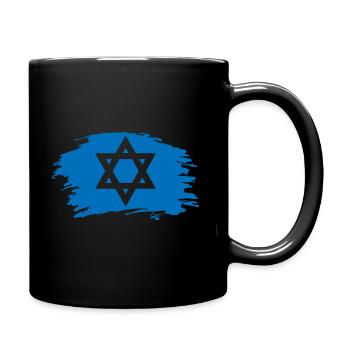 Star of David Gift Saying Jewish Hanukkah - Full Colour Mug - black - Right