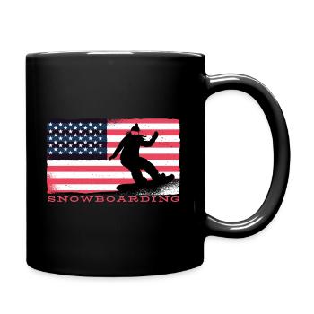 Snowboard Snowboarding Snowboarding Snowboard Holiday - Full Colour Mug - black - Right