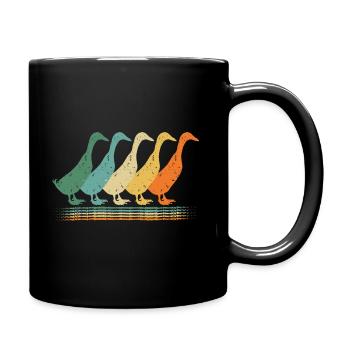 Silhouette Gift Duck Running Duck Owner - Full Colour Mug - black - Right