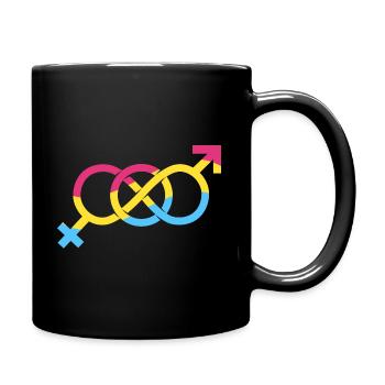 Pansexueller Stolz Unendlichkeitssymbol LGBTQ - Tasse einfarbig - Schwarz - Rechts