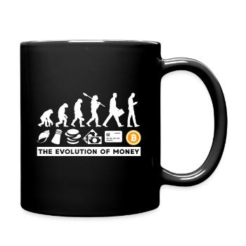 Bitcoin Crypto BTC The Evolution Of Money - Tasse einfarbig - Schwarz - Rechts