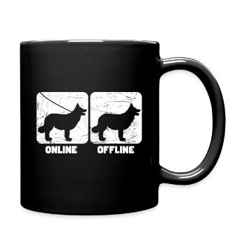 Border Collie - Tasse einfarbig - Schwarz - Rechts