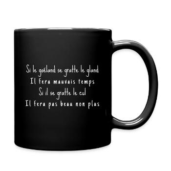 Si le goéland se gratte le gland - Mug uni - noir - Droite