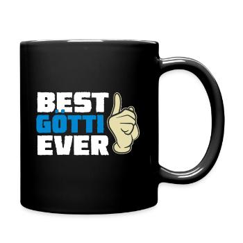 Best Götti Ever Götti - Tasse einfarbig - Schwarz - Rechts