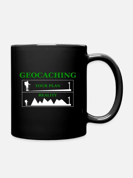 Geocaching - Full Colour Mug - black
