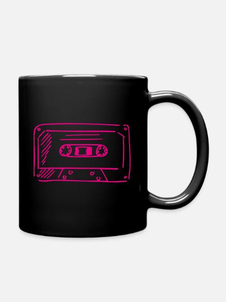 Kassette Retro - Tasse einfarbig - Schwarz