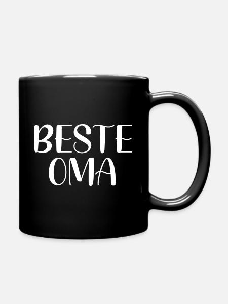 Beste Oma - Tasse einfarbig - Schwarz