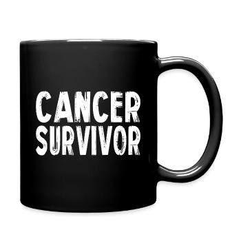 Cancer Survivor - Tasse einfarbig - Schwarz - Rechts