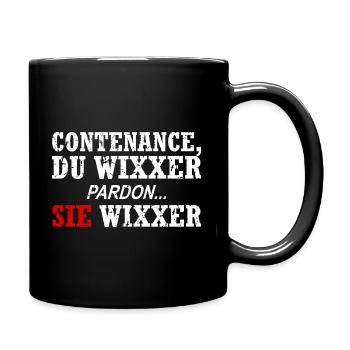Contenance, Du Wixxer - Tasse einfarbig - Schwarz - Rechts