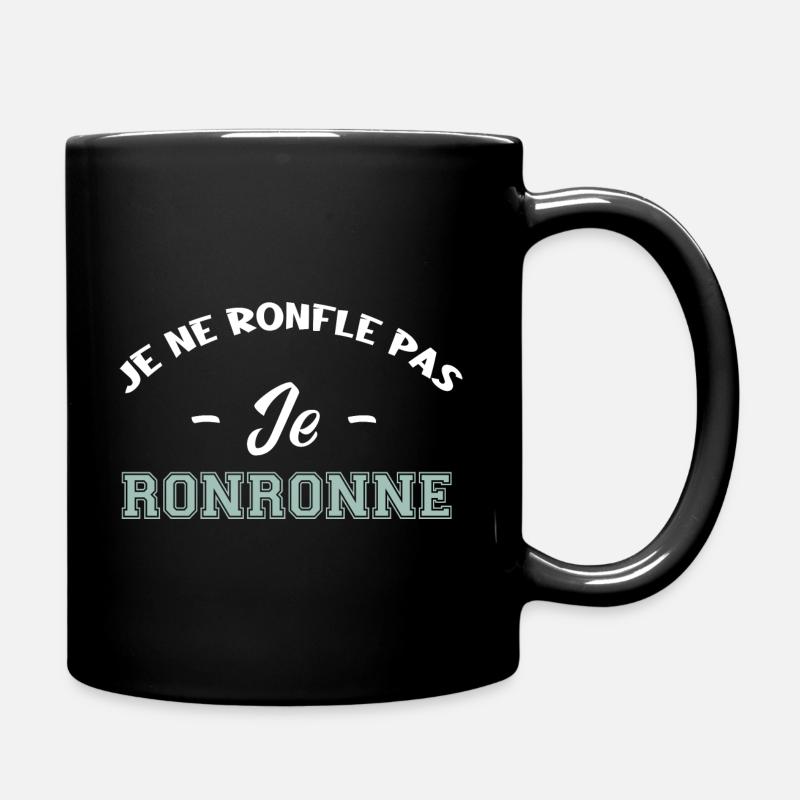 je ne ronfle pas je ronronne - Mug uni - noir