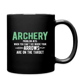 Bogenschießen Archery - Tasse einfarbig - Schwarz - Rechts