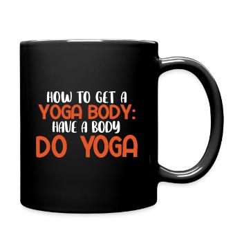 Yogalehrer Spruch Für Yogi Yoga - Tasse einfarbig - Schwarz - Rechts