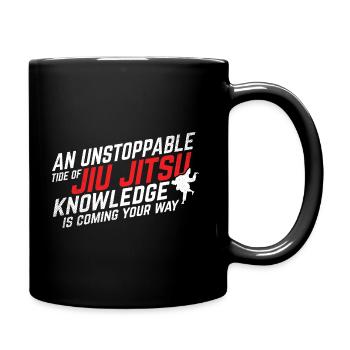 BJJ Jiu Jitsu - Tasse einfarbig - Schwarz - Rechts