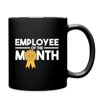Employee of the Month Award Work Job - Full Colour Mug - black - Right