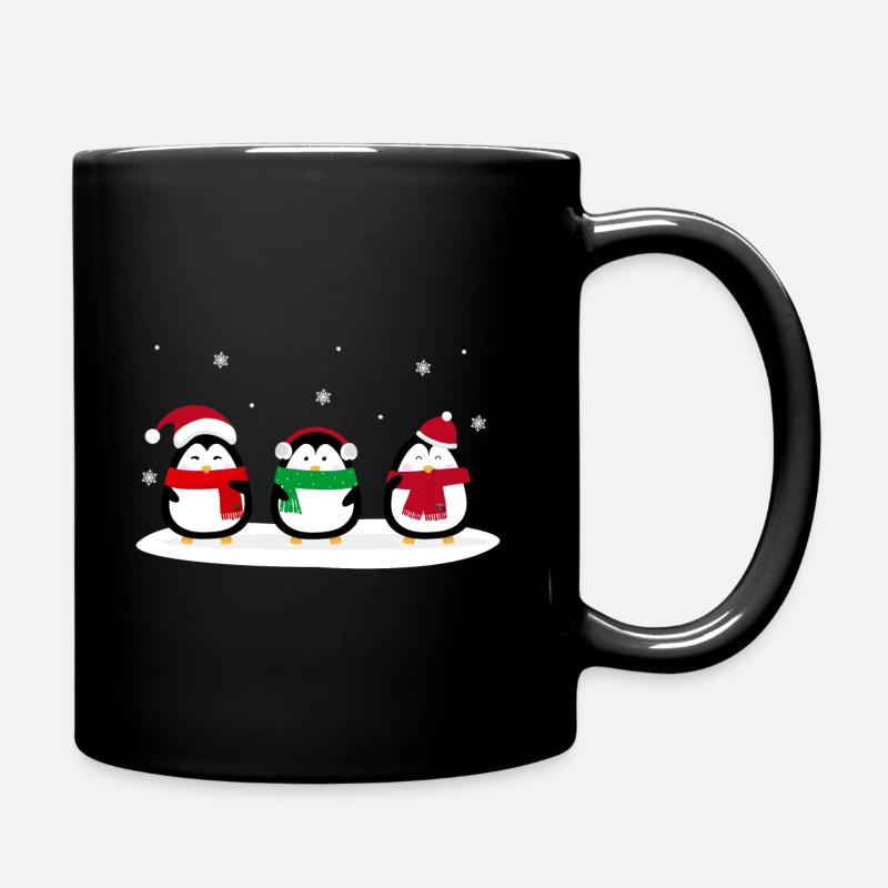 Les pingouins à Noël - Mug uni - noir