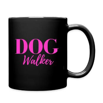 Dog Walker - Tasse einfarbig - Schwarz - Rechts