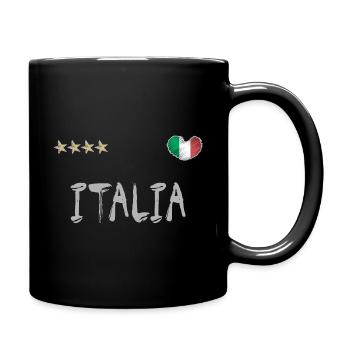 Maillot de football Italie Drapeau italien - Mug uni - noir - Droite