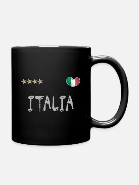 Maillot de football Italie Drapeau italien - Mug uni - noir