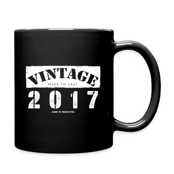 6 Year Old: Vintage Classic 2017 6th Birthday - Full Colour Mug - black - Right