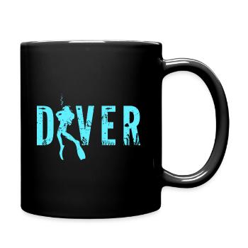 Plongeur Vintage Retro | Plongée sous-marine - Mug uni - noir - Droite