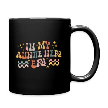 In My Auntie Hero Era Baby Announcement for Aunt - Mug uni - noir - Droite