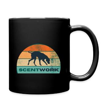 I train SCENTWORK - sun - Full Colour Mug - black - Right