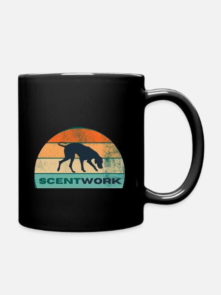 Je m’entraîne SCENTWORK - soleil - Mug uni - noir