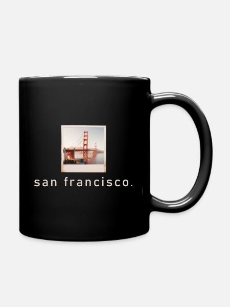 Pont du Golden Gate San Francisco Photo rétro - Mug uni - noir