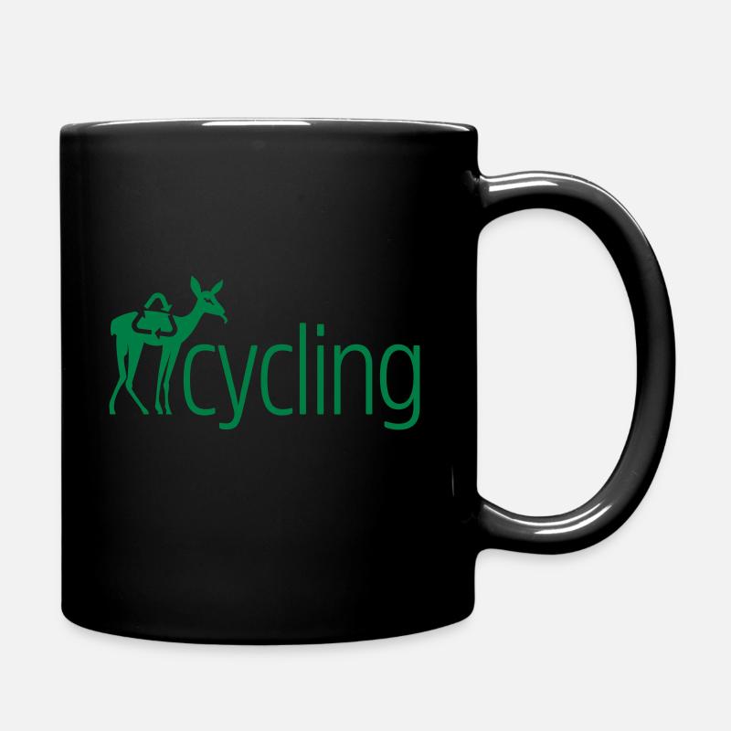 REHcycling Recycling - Tasse einfarbig - Schwarz