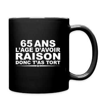 65 years old | Humor 65th Birthday Gift - Full Colour Mug - black - Right