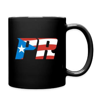 Puerto Rico Flag Country Nationality Pr Boricua - Full Colour Mug - black - Right