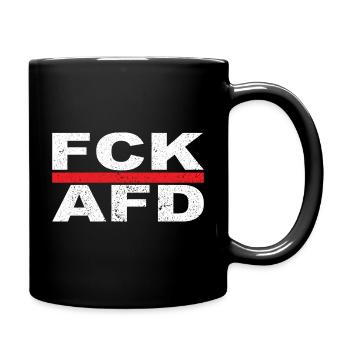 FCK AFD - Tasse einfarbig - Schwarz - Rechts
