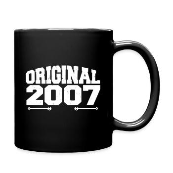 Original 2007 | Geburtstagsgeschenk 2007 - Tasse einfarbig - Schwarz - Rechts
