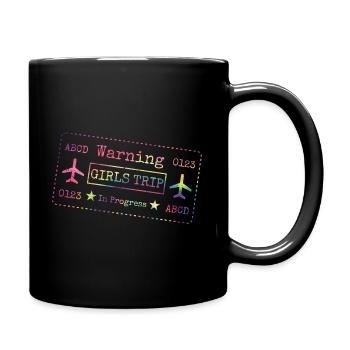 Attention Girls Trip en cours - Mug uni - noir - Droite