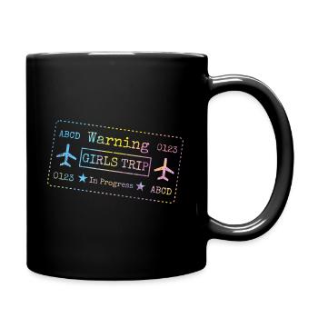 Attention Girls Trip en cours - Mug uni - noir - Droite