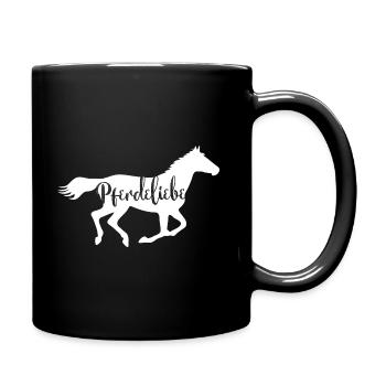 Pferd Pferdeliebe - Tasse einfarbig - Schwarz - Rechts