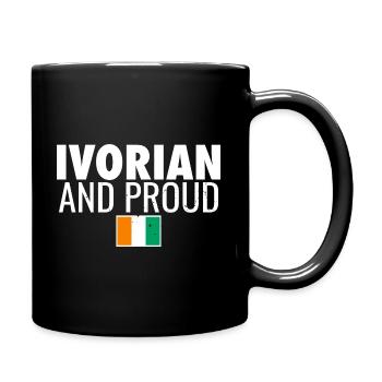 Drapeau ivoirien et fier vintage de la Côte d’Ivoire - Mug uni - noir - Droite