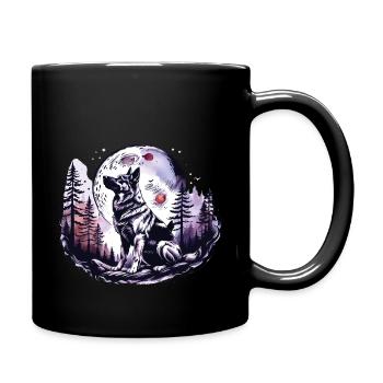 Schäferhund - Tasse einfarbig - Schwarz - Rechts