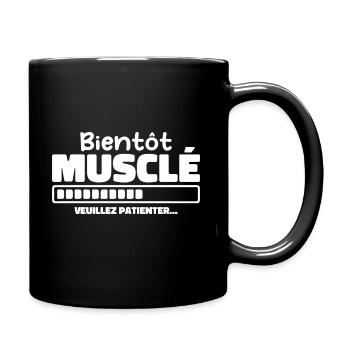 Bientôt Musclé - Veuillez Patienter - Mug uni - noir - Droite
