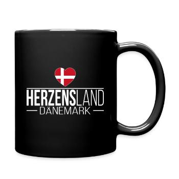 Herzensland Dänemark Skandinavien Urlaub Reise - Tasse einfarbig - Schwarz - Rechts